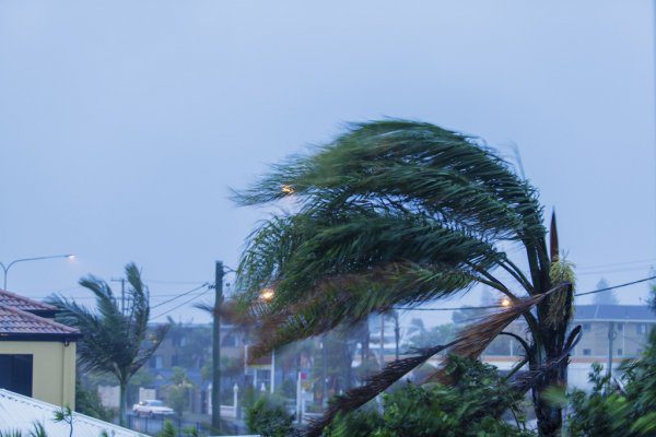 heavy winds during a hurricane